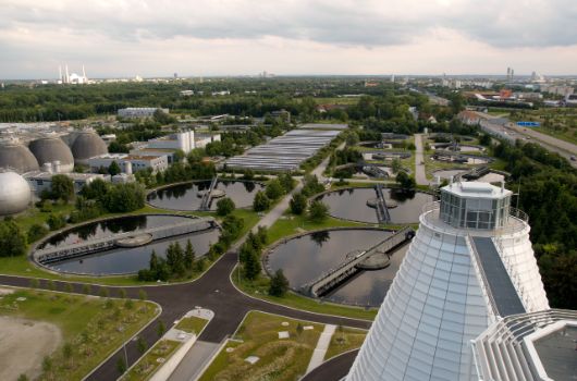 Klärwerk Gut Großlappen - Blick von Faultürmen