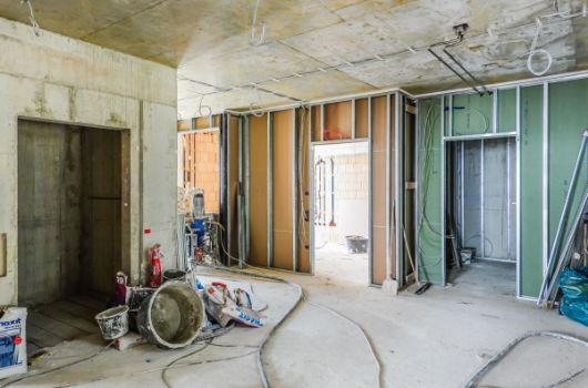 Aufzugskern im Obergeschoss