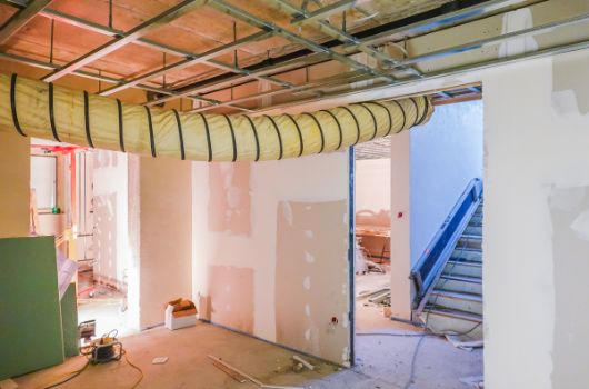 Bauheizung Luftkanal