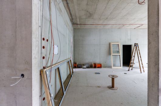 Anlieferung der Fensterelemente