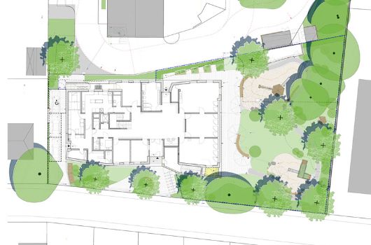 Grundriss Erdgeschoss Freiflächengestaltung