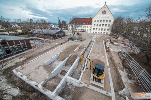 Auffüllung zwischen den Streifenfundamenten