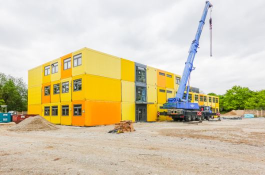 Aufbau der Containermodule ist abgeschlossen