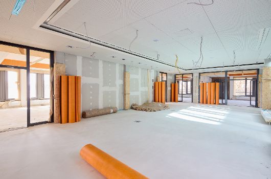 Bereich Lernhausmitte - Lieferung Linoliumboden