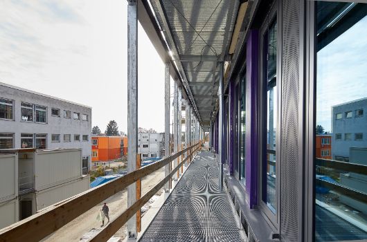 Fluchtbalkon im Bauzustand