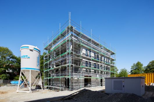 Süd-Ost Fassade Hausmeisterwohnungen