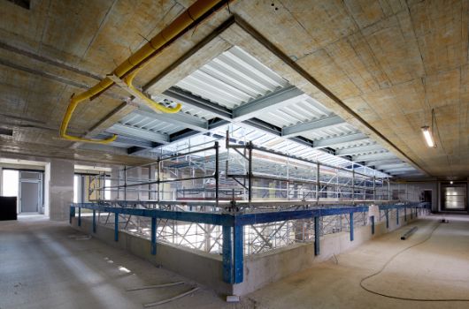 Konstruktion Oberlicht über der Pausenhalle im 1.Obergeschoss