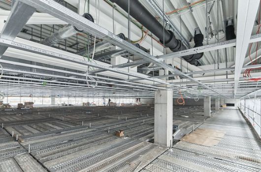 Rohinstallation Sporthallendecke