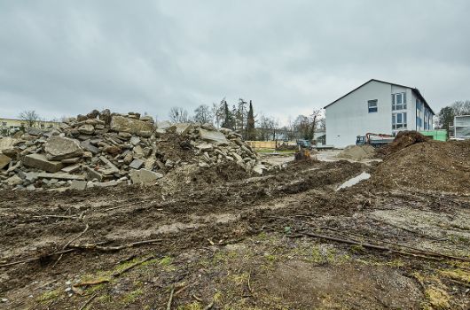 Nordteil des Baufelds und angrenzende Weißenseeschule