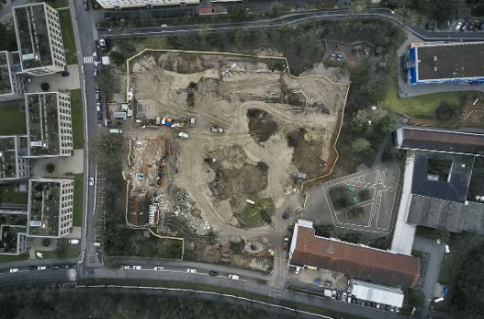 Vogelperspektive über den Ostbereich des Weißensee Campus