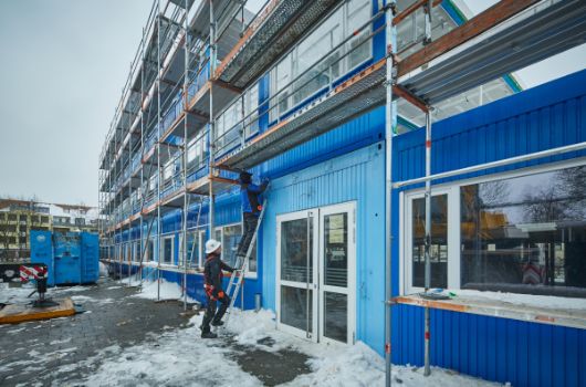 Demontagearbeiten an der Josephsburgstraße 41