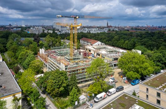 Blick von Südosten über den Campus