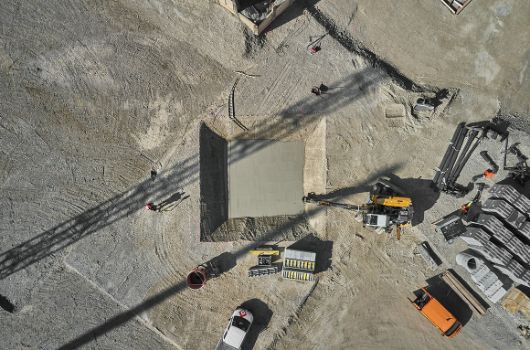 Das Fundament für den zweiten Kran
