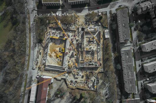 Das Baufeld aus der Luft