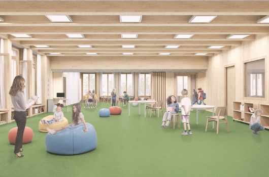 Visualisierung Innenansicht Lernhaus Forum