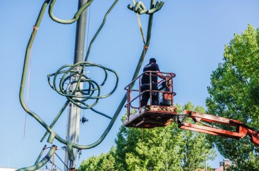 Monatge der Stahlkonstruktion