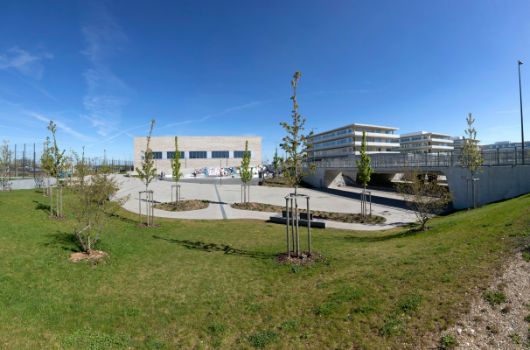 Die Unterführung als kreuzungsfreie Verbindung zwischen Sportpark und Bildungscampus