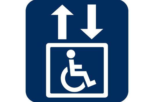 Piktogramm: Rollstuhlgerecht Lift