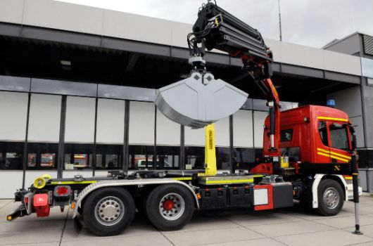 Wechsellader mit Kran