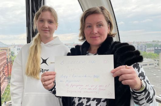 Mutter und Tochter aus der Ukraine