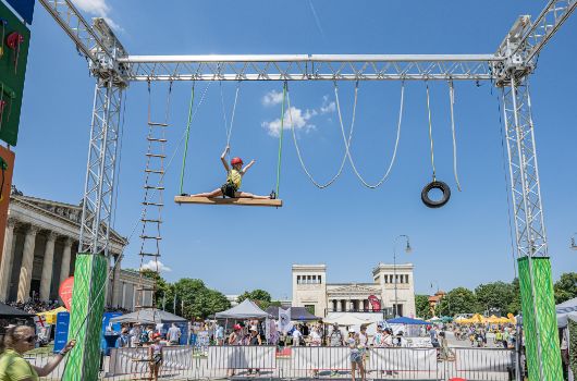 Action auf dem Muenchner Sportfestival