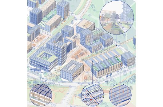 METROpolis - Axonometrie // 1. Preis Europan E17 Standort München