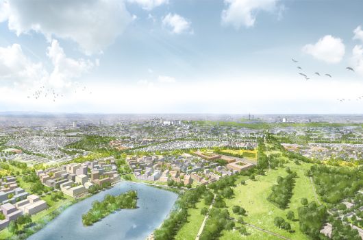 Münchner Nordosten: Visualisierung Vogelflug