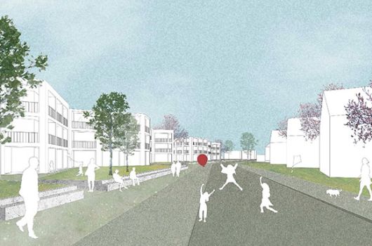 Perspektive Raheinstraße, Blick nach Norden