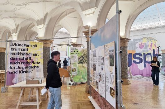 Blick in die Ausstellung "München hat Plan"