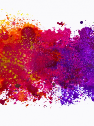 München arbeitet bunt Farbkleckse